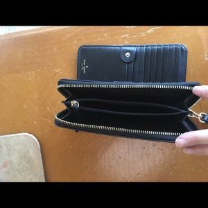 Authentic Kate Spade Black Leather Wristlet